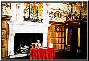 Claire-Marie in The Royal Apartments, Edinburgh Castle, giving a series of readings during the Edinburgh Festival